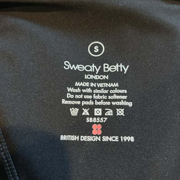 NWT Sweaty Betty Power Contour Plunge Sports Bra Black Women’s Small Activewear - Picture 5 of 5